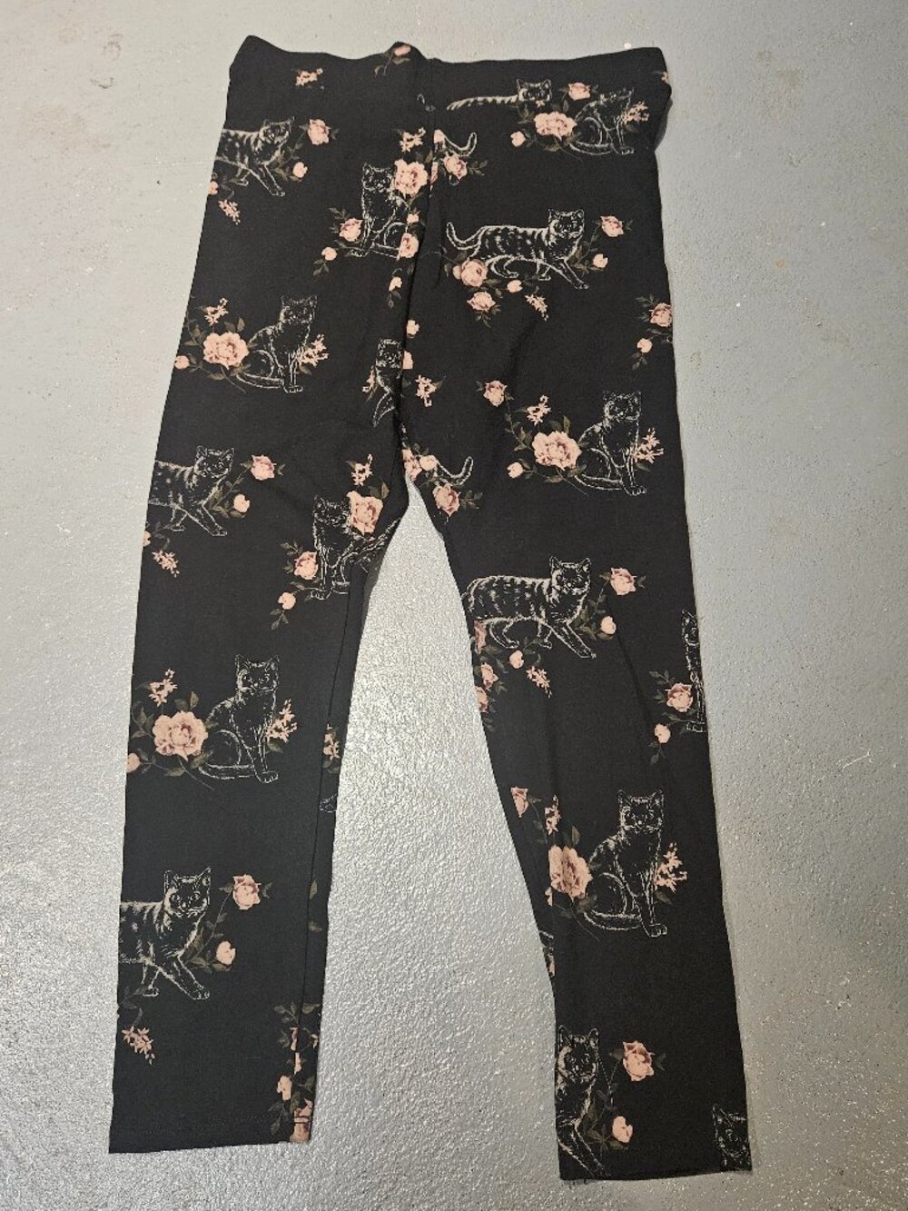 Torrid Nightfall Kitten Floral Leggings, size 1X